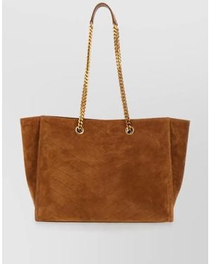 Saint Laurent Niki Suede Tote Bag - Brown