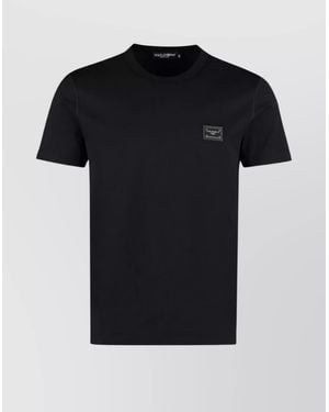 Tシャツ ショートスリーブ コットン Dolce & Gabbana レタリング ブラックのウィメンズ Tシャツ ショートスリーブ コットン Dolce