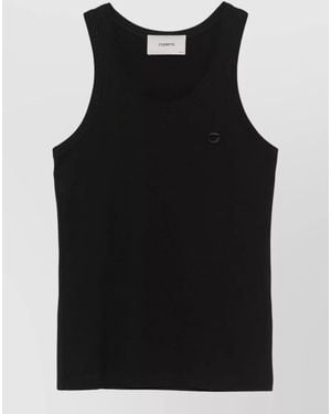 Coperni Scoop Neck Sleeveless Racerback Tank Top - Black