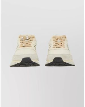 Premiata Low-Top Sneakers Featuring Textured Sole - Natural