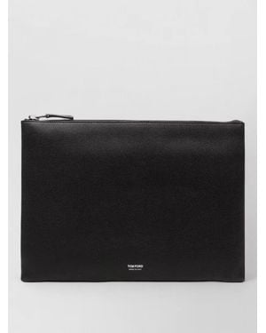 Tom Ford Rectangular Silk Nylon Blend Clutch Bag - Black
