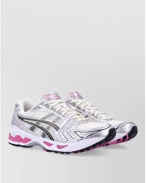 Asics Synthetic Leather Lace-Up Trainers - White
