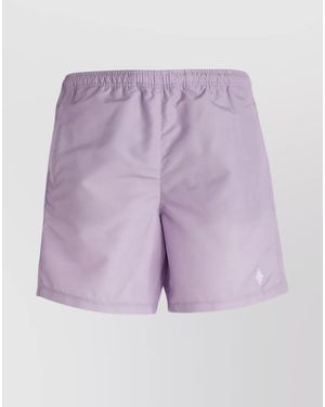 Marcelo Burlon Polyester Swim Shorts - Purple
