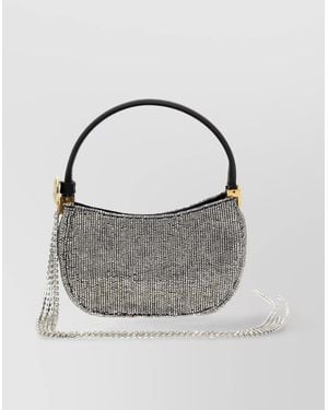 Magda Butrym Beaded Chain Strap Clutch Bag - Gray