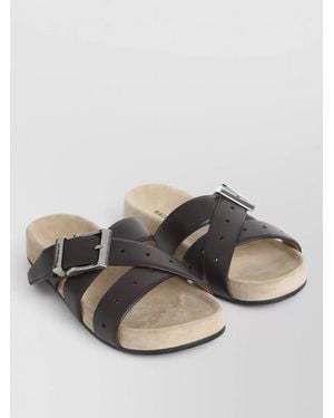Balenciaga Belt Sandals Anatomical Toe Rubber Outsole - Grey