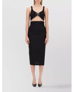 Moschino Slim-Fit Midi Dress - Black