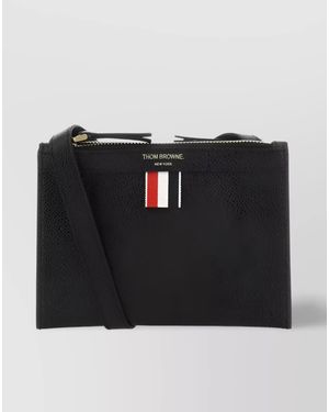 Thom Browne Leather Mini Crossbody Bag - Black