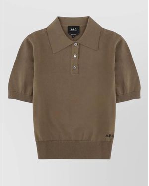 A.P.C. Polo Top - Brown