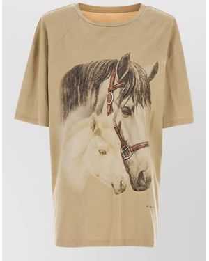 MM6 by Maison Margiela Cotton Oversized T-Shirt - Natural