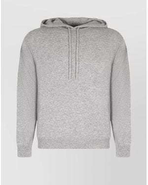 LeKasha Cashmere Knitted Hoodie - Grey
