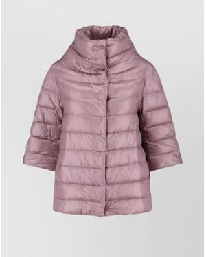 Herno Quilted High Collar Jacket - Pink