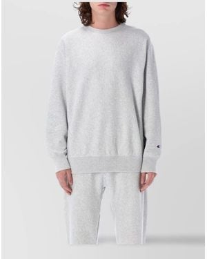 Champion Cotton Blend Relaxed Fit Crewneck Sweatshirt - Grey