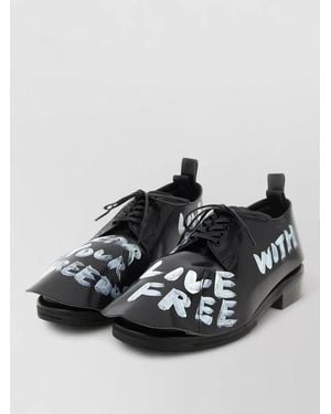 Comme des Garçons Leather Lace-Up Derby Shoes - Multicolor
