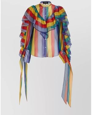 Rochas Ruffled Blouse - Blue