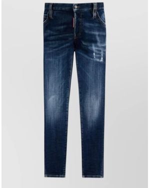 DSquared² Denim Trousers Five Pocket Design Belt Loops - Blue