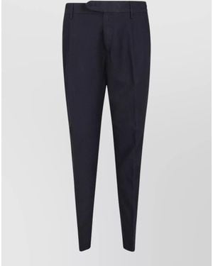 Eleventy Relaxed Chino Trousers Cotton Linen Blend - Blue