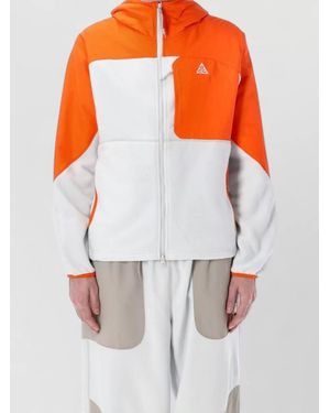 Nike Polyester Hooded Fleece Jacket - White