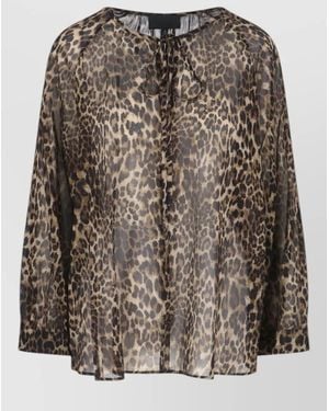 Nili Lotan Silk Blouse - Brown