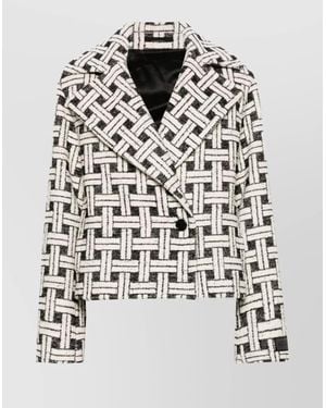 KENZO Checked Double-Breasted Blazer - Black