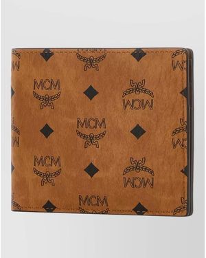 MCM Printed Canvas Wallet - Brown