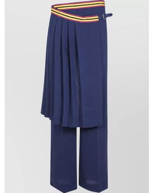 Dries Van Noten Prestona Wide-Leg Trousers - Blue
