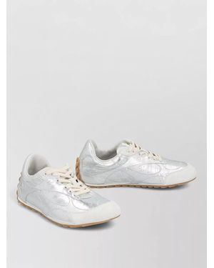 Bottega Veneta Orbit Flash Low Top Leather Sneakers - White
