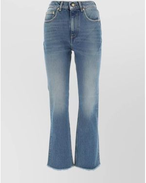 Golden Goose Distressed Denim Cropped Jeans - Blue