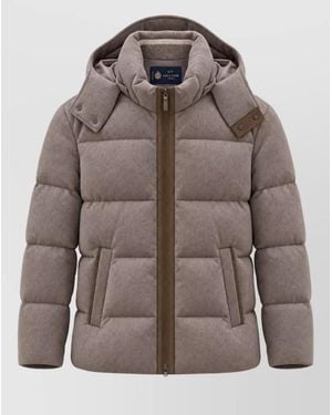 Paul & Shark Down Puffer Jacket - Brown