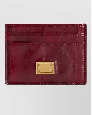 Dolce & Gabbana Leather Card Holder - Red