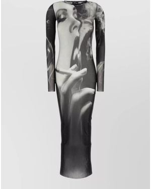 Jean Paul Gaultier Printed Maxi Dress - Gray