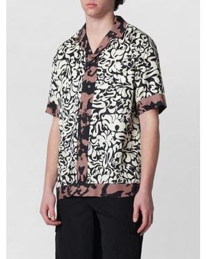 Dries Van Noten Short Sleeve Shirt Camp Collar Pocket - Multicolour