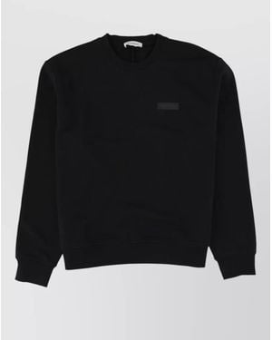 Givenchy Cotton Logo Appliqué Crew Neck Sweatshirt - Black