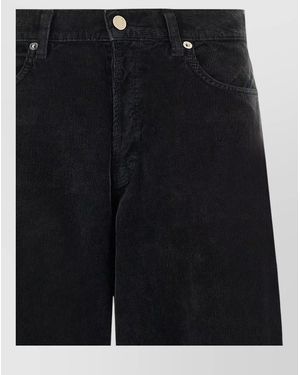 Haikure Corduroy Wide-Leg Jeans - Black