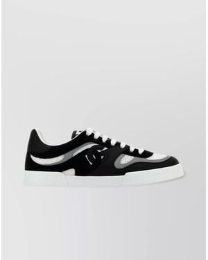 Dolce & Gabbana Trainers With Contrast Sole And Mesh Panels - Black