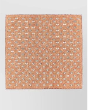 Brunello Cucinelli Silk Pocket Clutch Scarf Square Design - Natural