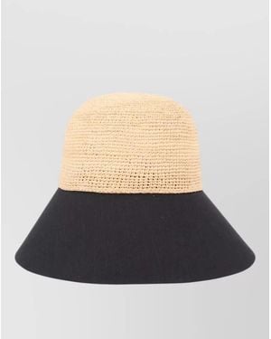 Helen Kaminski Wide Brim Crochet Two Tone Hat - Blue