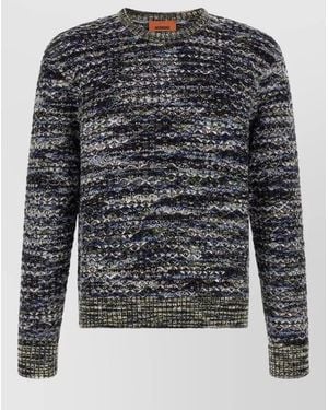 Missoni Wool Ribbed Crew Neck Jumper - Grey