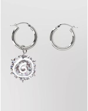 MM6 by Maison Margiela Crystal-Embellished Brass Earrings - Multicolour