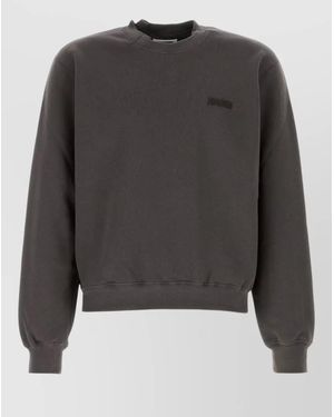 Magliano Cotton Sweatshirt Ribbed Cuffs And Hem - Grey