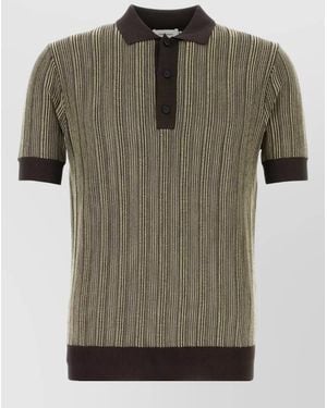 Ferragamo Embroidered Stretch Polo Shirt - Green