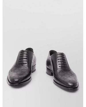 Gucci Leather Lace-Up Derby Shoes - Multicolour