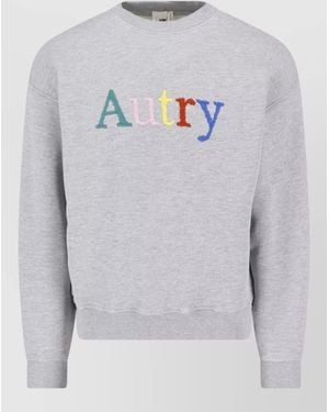 Autry Logo-Embroidery Sweatshirt - Grey