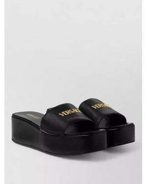 Versace Leather Mules - Black