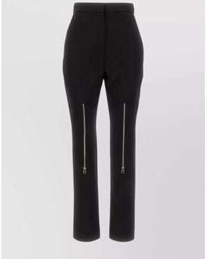 McQueen Wool Slim-Fit Trousers - Black