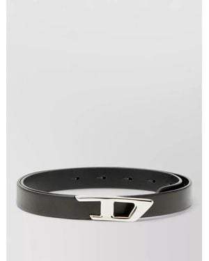 DIESEL Bd Logo Signature 20 Leather Belt - Grey