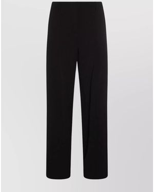 Jean Paul Gaultier Pleated Straight-Leg Tailored Trousers - Black