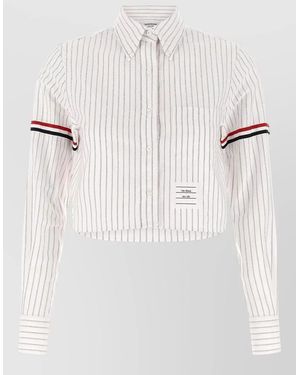 Thom Browne Cropped Shirt - Natural
