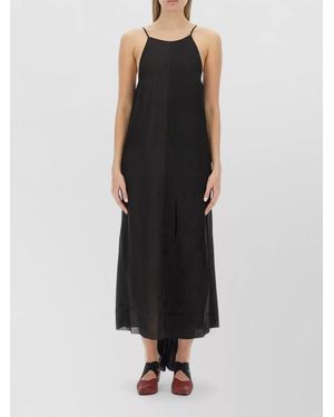 Uma Wang Layered Ankle Dress Open Back Straps - Black