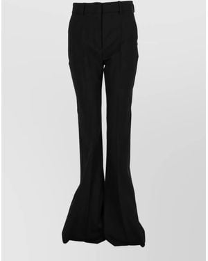 Sportmax Wool Flared Trousers - Black