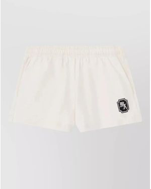 Amiri Ma Chateau Logo Sweatshorts Back Pocket - Natural